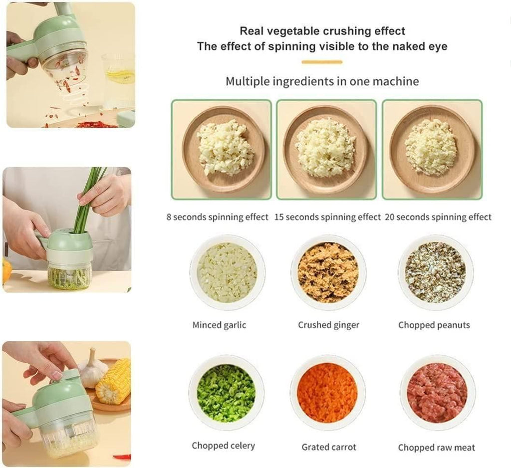 4 in 1 Portable Electric Vegetable Cutter Set - ModoMartModoMart