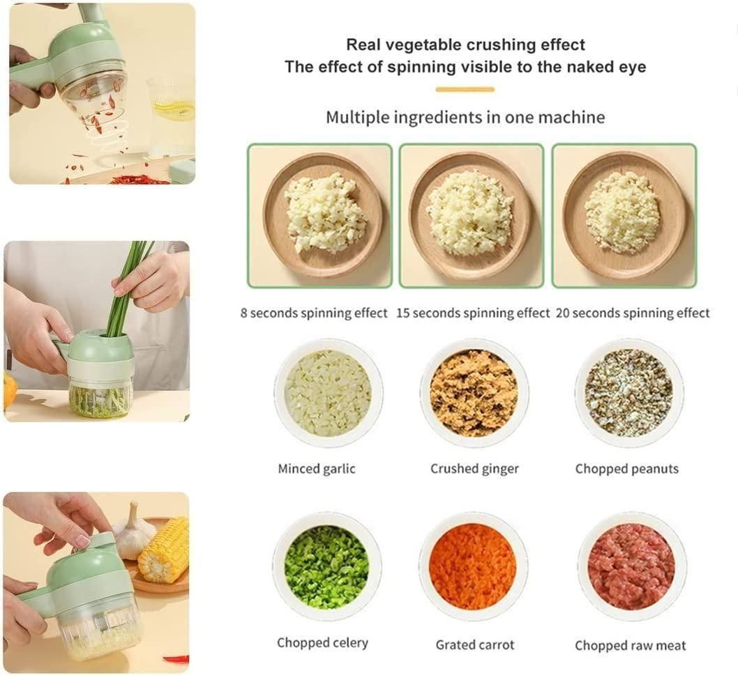 4 in 1 Portable Electric Vegetable Cutter Set - ModoMartModoMart